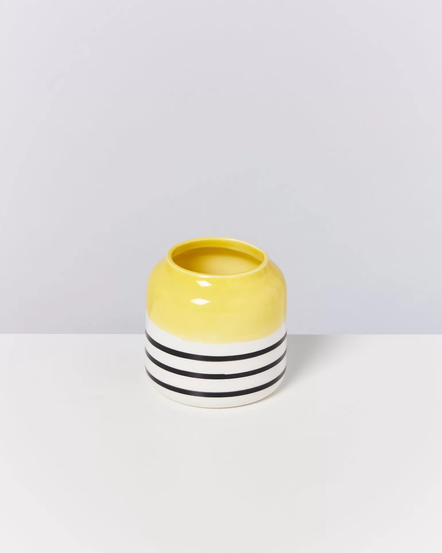 Fashion Motel a Miio Bebé Vase - Yellow Black Striped gelb schwarz gestreift