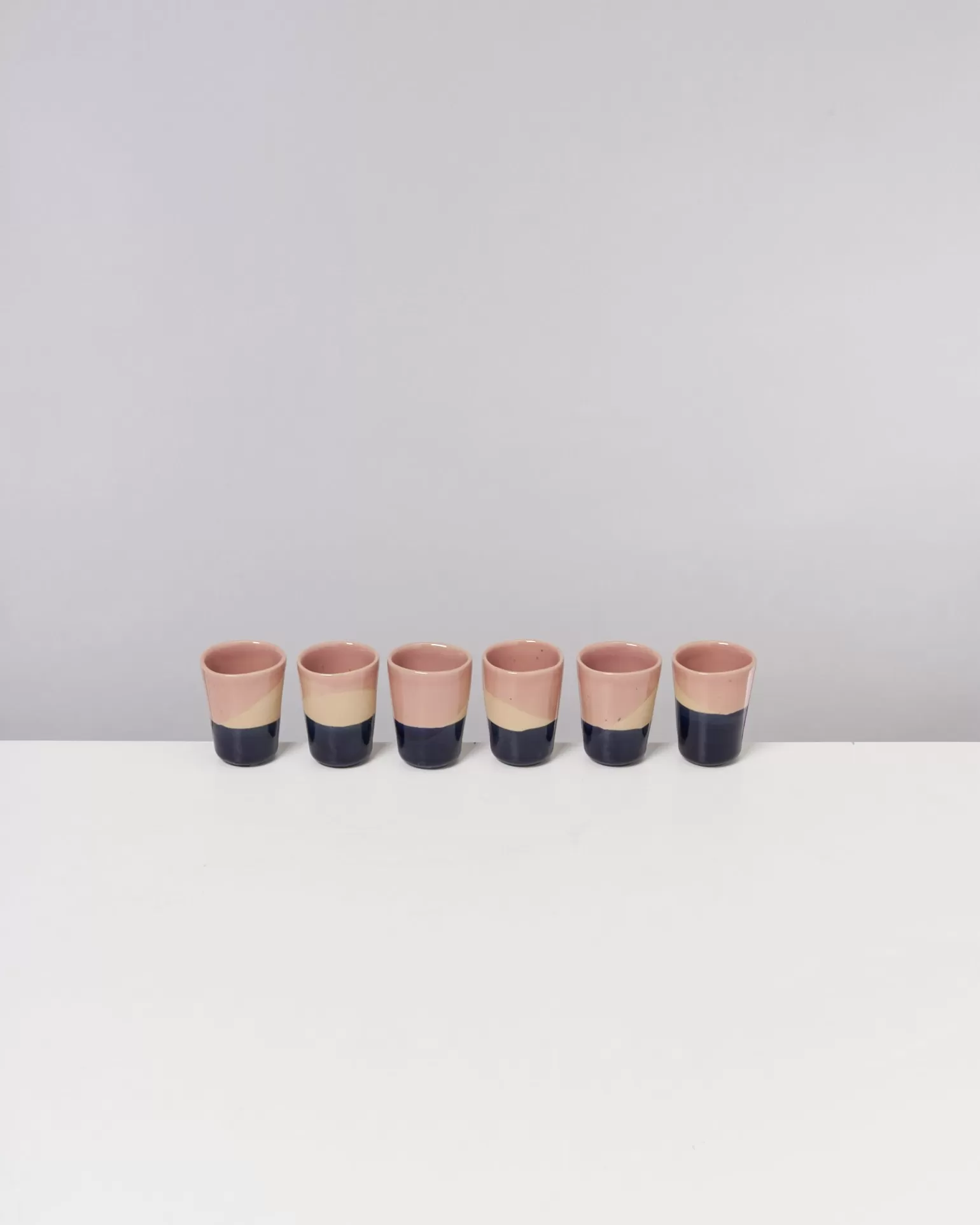 Outlet Motel a Miio Bica - Set Of 6 Espressocups pink navy cream