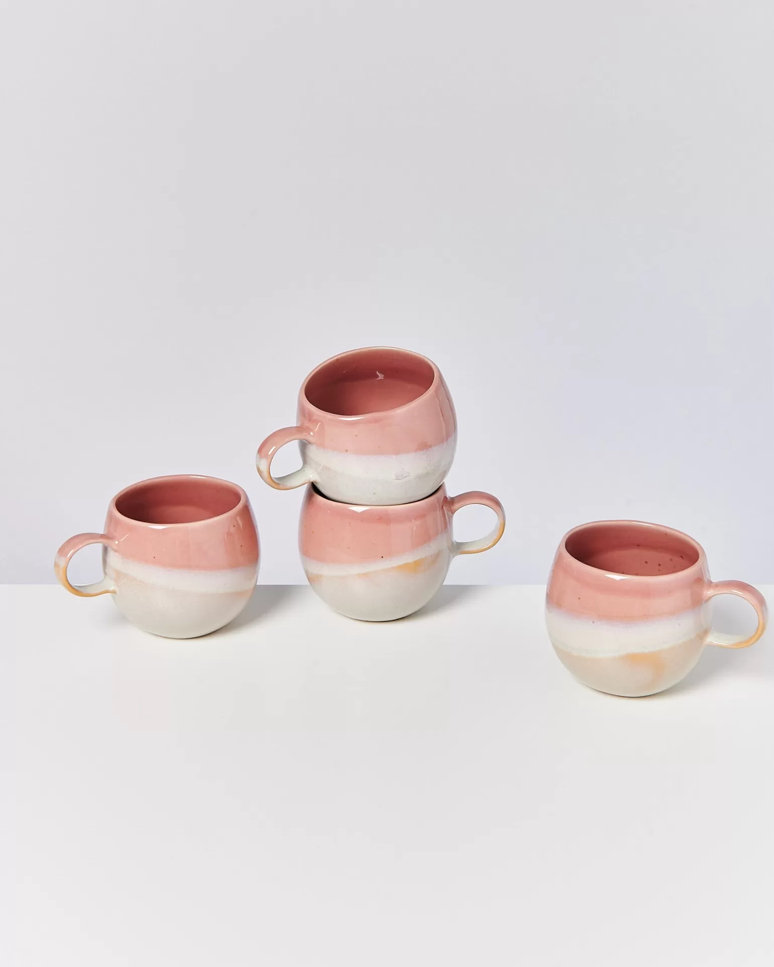 Hot Motel a Miio Bica - Set Of 4 Mugs Big pink cream