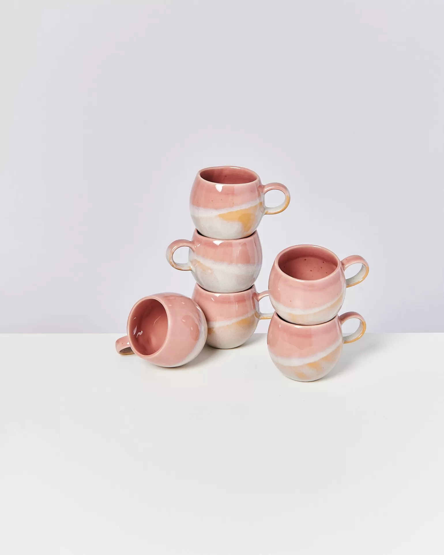 Store Motel a Miio Bica - Set Of 6 Mugs Small pink cream