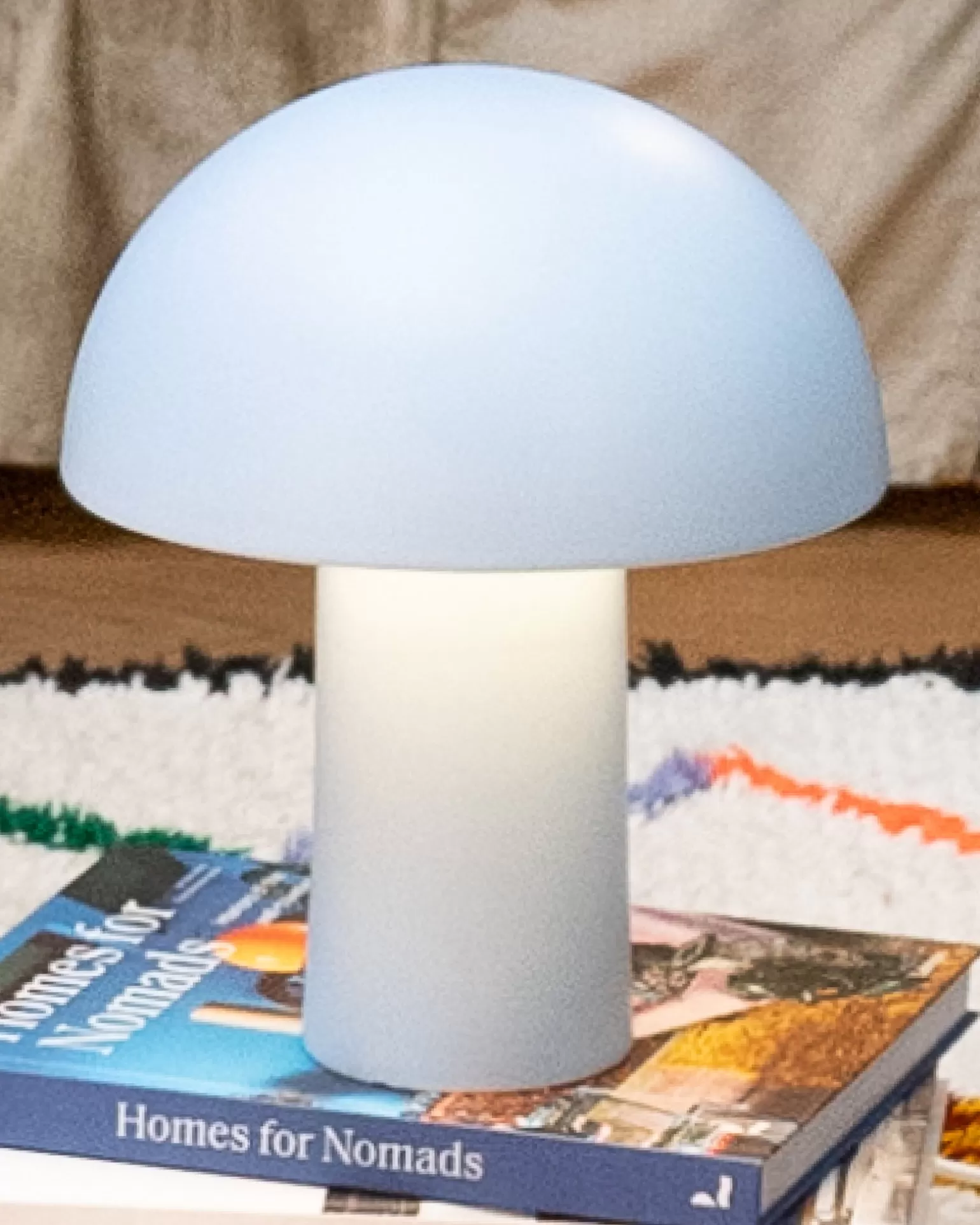 Clearance Motel a Miio Cogumelo - Ceramic Lamp Lightblue hellblau