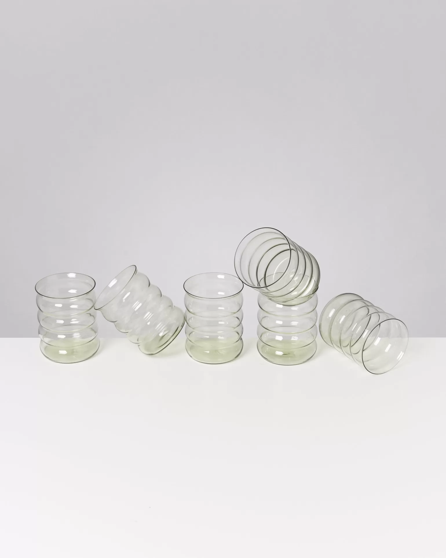 Shop Motel a Miio Joia - Set Of 6 Glasses Large Bubble Emerald smaragd