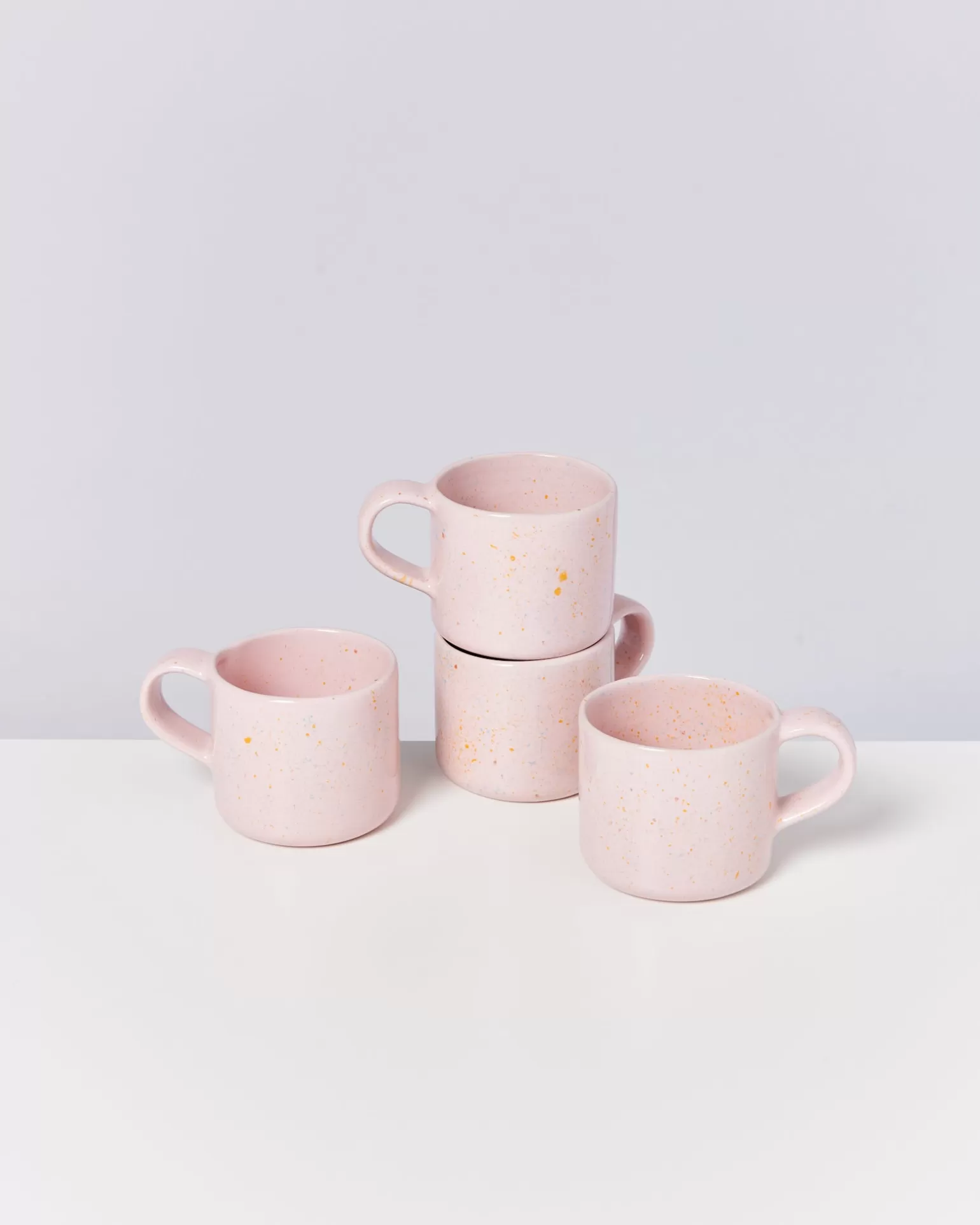 Sale Motel a Miio Nódoa - Set Of 4 Mugs Pink Speckles rosa gesprenkelt