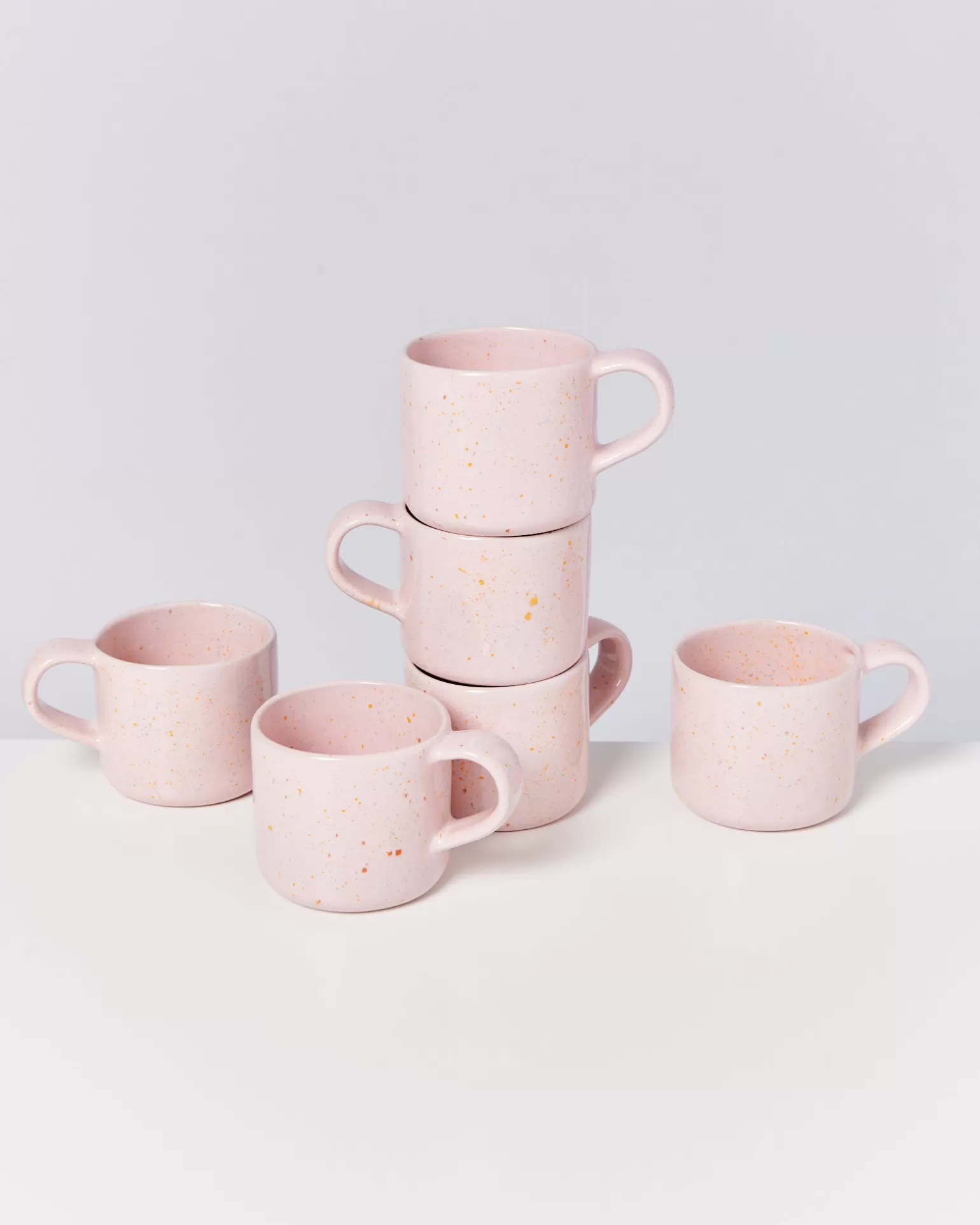 Best Motel a Miio Nódoa - Set Of 6 Mugs Pink Speckles rosa gesprenkelt