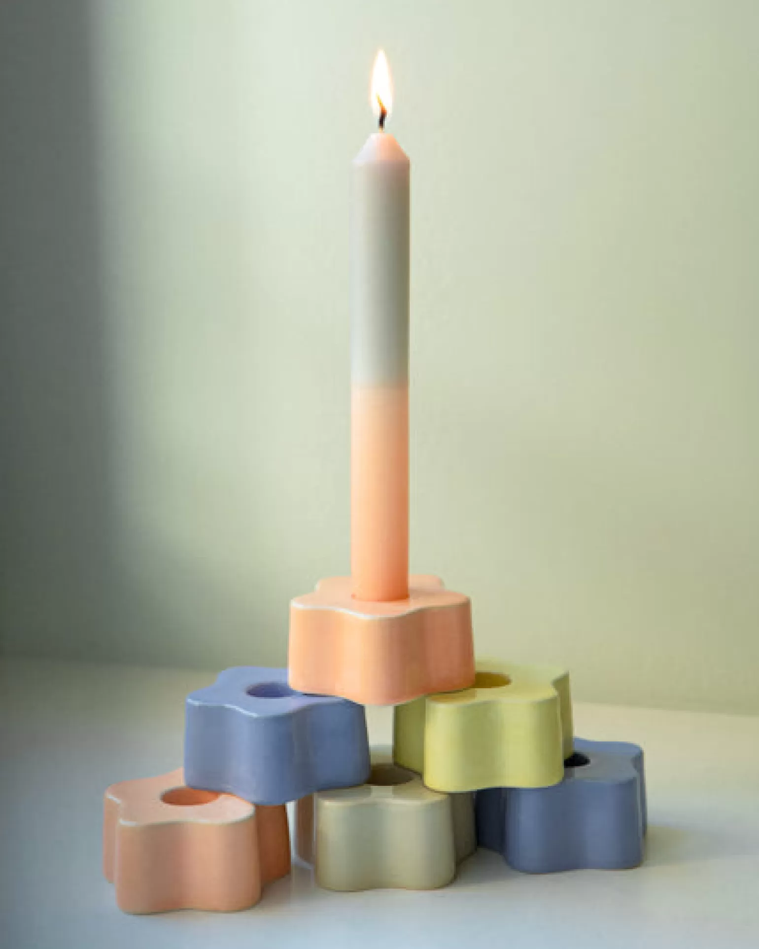 Flash Sale Motel a Miio Seia - Set Of 2 Stick Candles Dip Dye peach sand